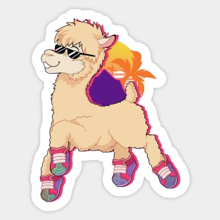 Vibin' alpaca Sticker